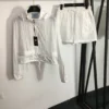 Prada Printed Zip-Up Jacket and Shorts Set