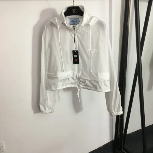 Prada Printed Zip-Up Jacket and Shorts Set