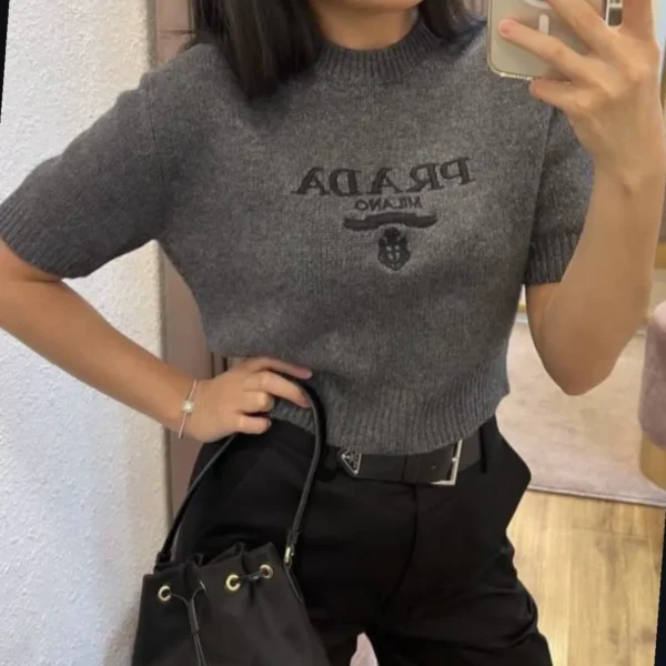 Prada Cashmere Embroidered Knit Sweater