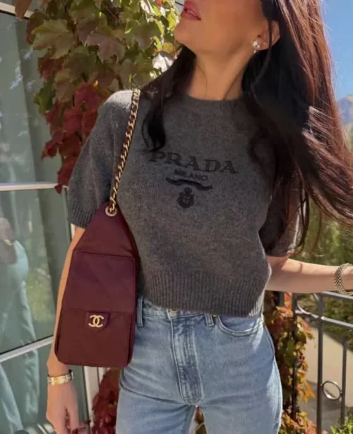 Prada Cashmere Embroidered Knit Sweater