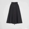 Prada Zip-Up Logo Skirt