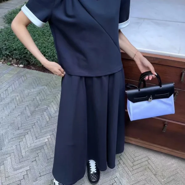 Prada Logo T-Shirt and Skirt Set