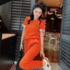 Prada Drawstring Logo T-Shirt and Pants Set