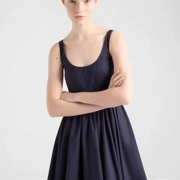 Prada V-Neck Logo Dress