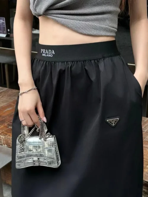 Prada Logo Skirt