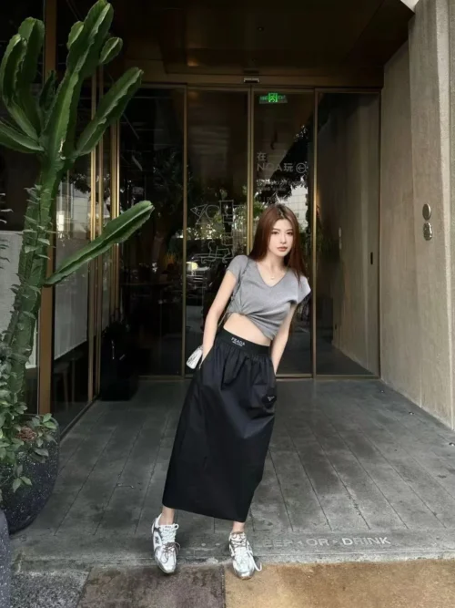 Prada Logo Skirt