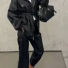 Prada Hooded Zip-Up Logo Jacket and Pants Set