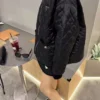 Prada Embroidered Plaid Zip-Up Jacket