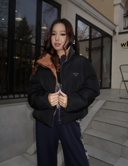 Prada Cropped Logo Jacket