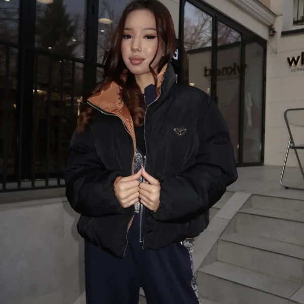 Prada Cropped Logo Jacket