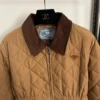 Prada Embroidered Plaid Collared Jacket