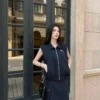 Prada Collared High-Waist Two-Piece Set