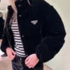 Prada Cropped Logo Down Jacket