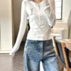 YSL Printed Rhinestone Slim-Fit T-Shirt
