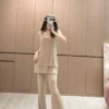 YSL Wide-Leg Logo Two-Piece Set