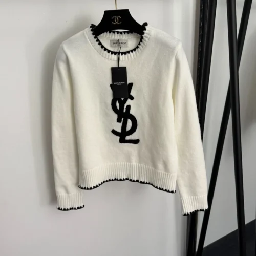 YSL Embroidered Knit Sweater