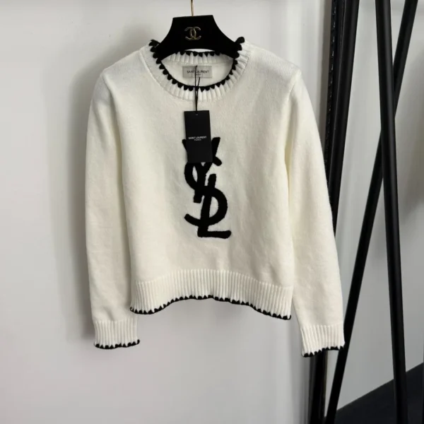 YSL Embroidered Knit Sweater