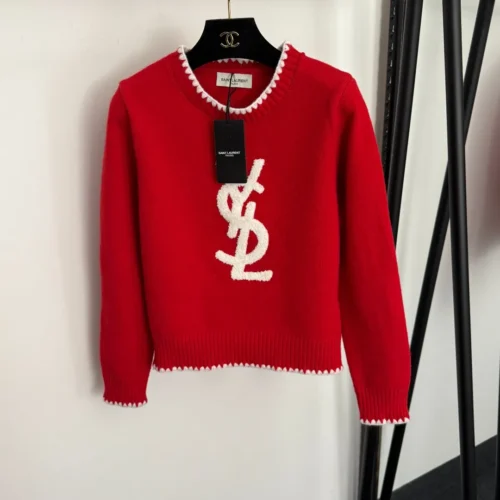 YSL Embroidered Knit Sweater