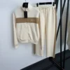 YSL Embroidered Colorblock Jacket and Pants Set
