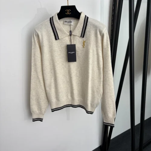 YSL Embroidered Knit Sweater