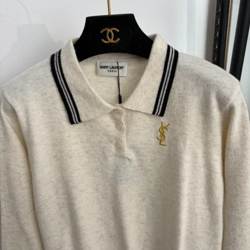 YSL Embroidered Knit Sweater