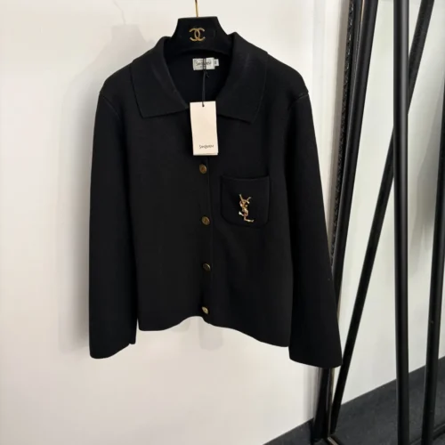 YSL Collared Logo Jacket