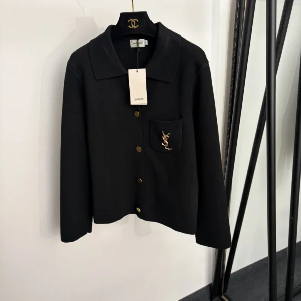 YSL Collared Logo Jacket