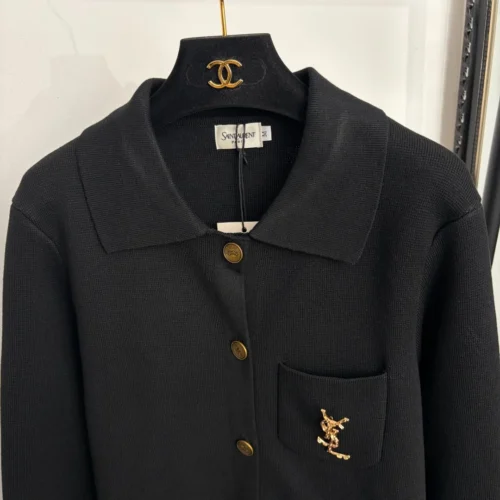 YSL Collared Logo Jacket