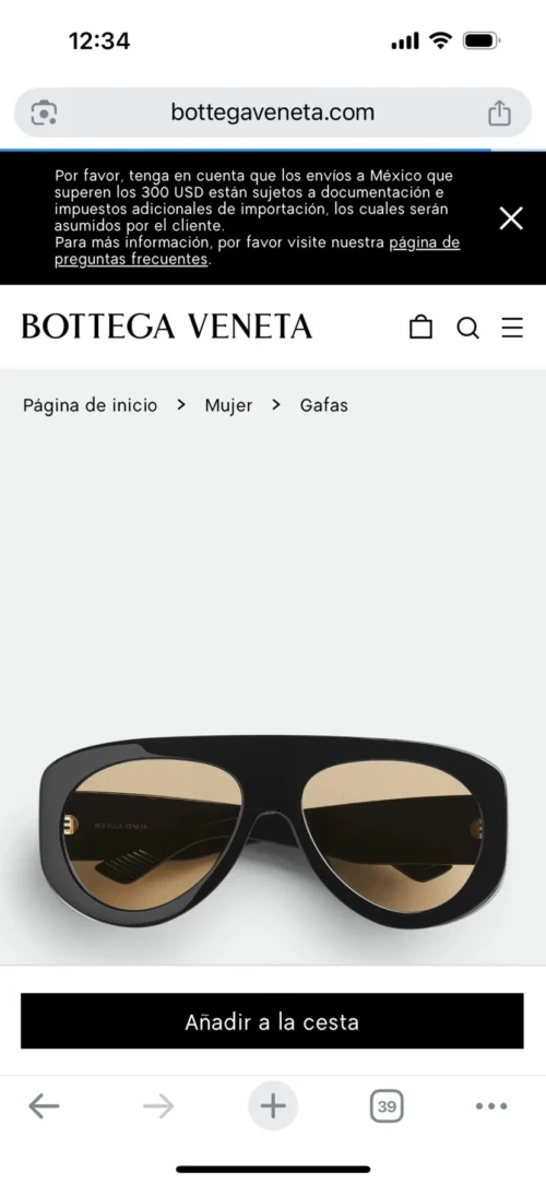 Bottega Veneta BV1362S Oversized Eyewear