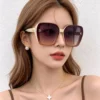 Chanel CH6994 Oversized Pearl-Detail Polarized Sunglasses