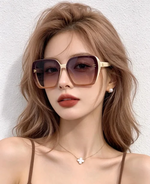 Chanel CH6994 Oversized Pearl-Detail Polarized Sunglasses