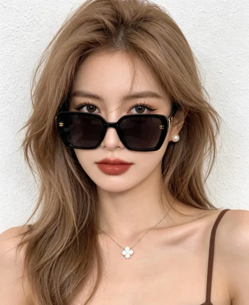 Chanel CH6994 Oversized Pearl-Detail Polarized Sunglasses