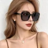 Chanel CH6994 Oversized Pearl-Detail Polarized Sunglasses