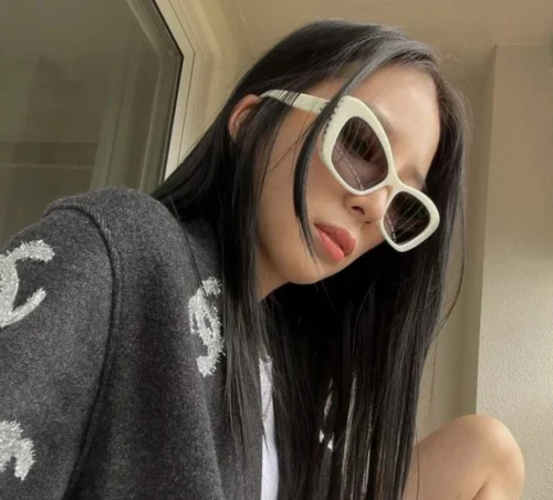 Chanel Square Pearl-Detail Eyewear