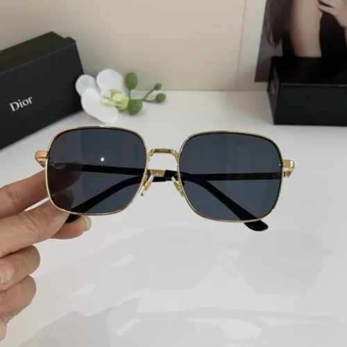 Dior Square Metal Polarized Sunglasses