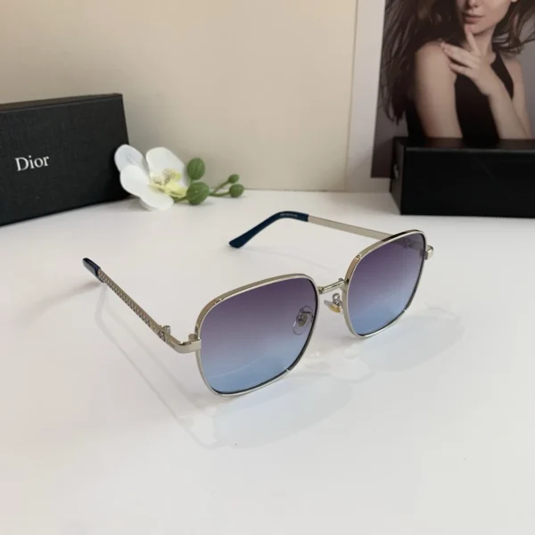 EWDIOR0010-01 Dior Square Metal Polarized Sunglasses
