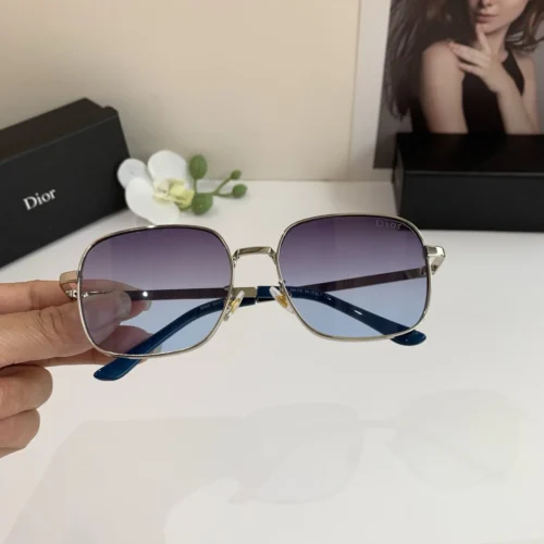 Dior Square Metal Polarized Sunglasses
