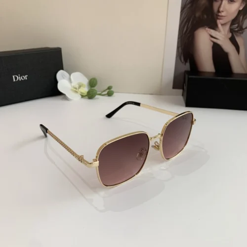 Dior Square Metal Polarized Sunglasses