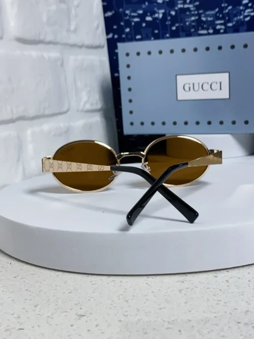Gucci Oval Metal Sunglasses