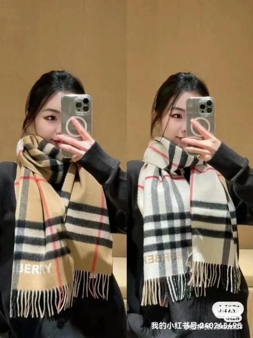Burberry Cashmere Colorblock Jacquard Scarf