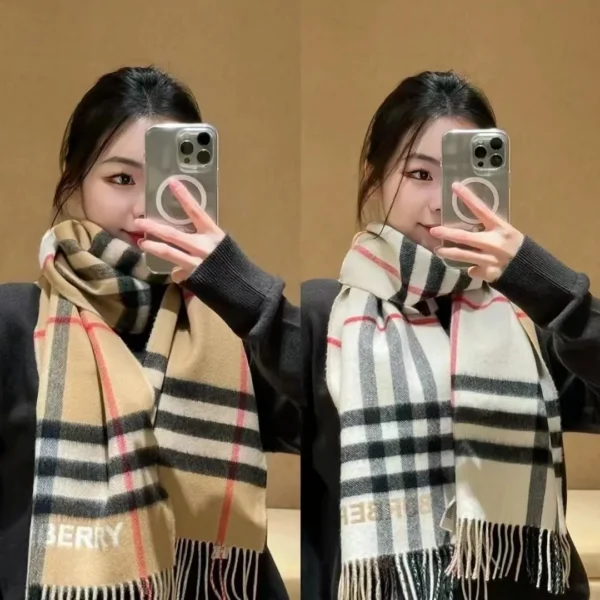 Burberry Cashmere Colorblock Jacquard Scarf