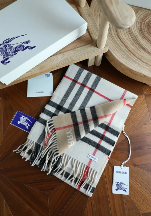 Burberry Cashmere Colorblock Jacquard Scarf