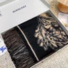 Burberry Cashmere Equestrian Check Jacquard Shawl