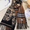 Burberry Cashmere Equestrian Check Jacquard Shawl