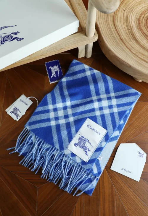 Burberry Cashmere Fringed Scarf