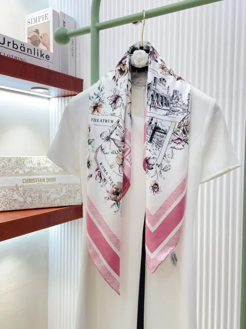 Dior Floral Double-Sided Scarf