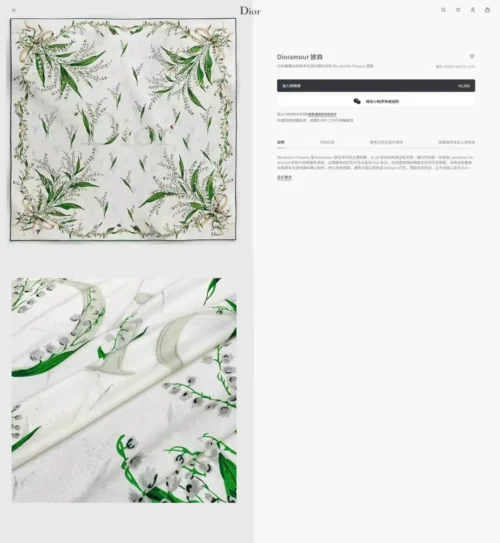 Dior Cashmere Double-Sided Square Scarf