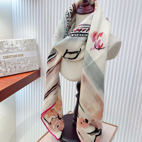 Dior Cashmere Double-Sided Square Scarf