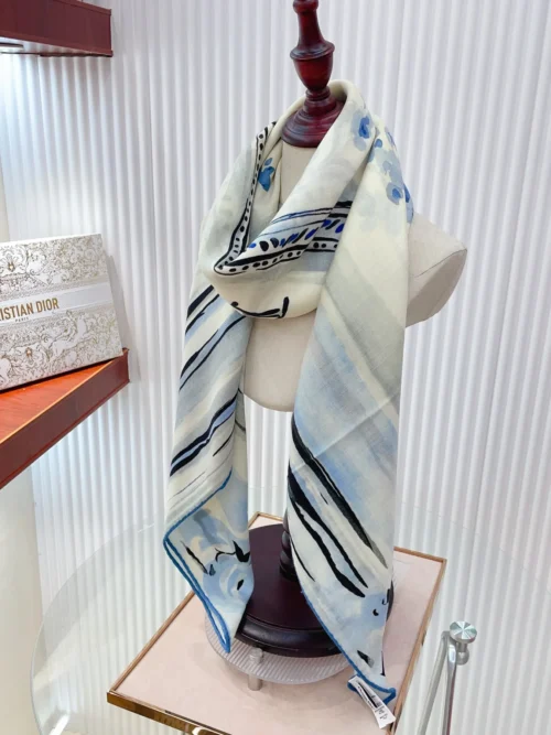Dior Cashmere Double-Sided Square Scarf