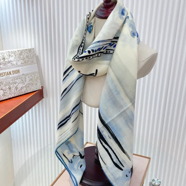 Dior Cashmere Double-Sided Square Scarf